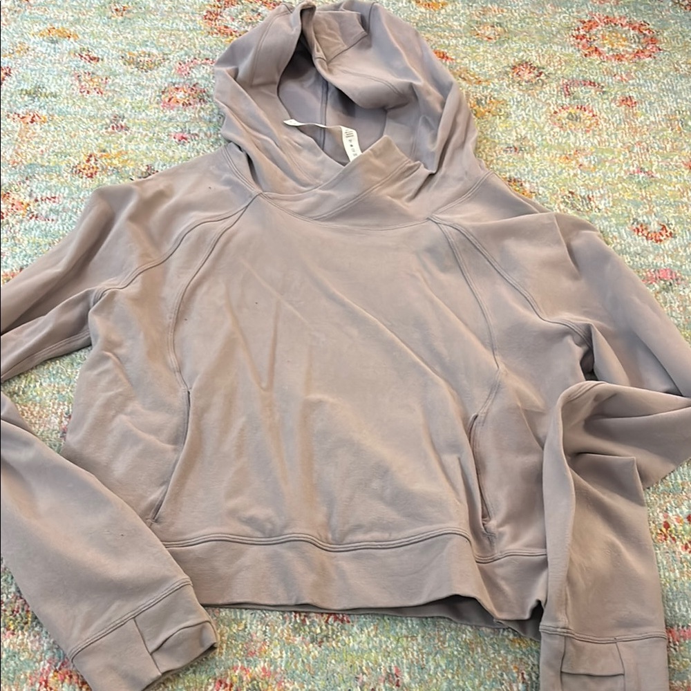 Lululemon Athletica Purple Gray Relaxed Crop Sweatshirt